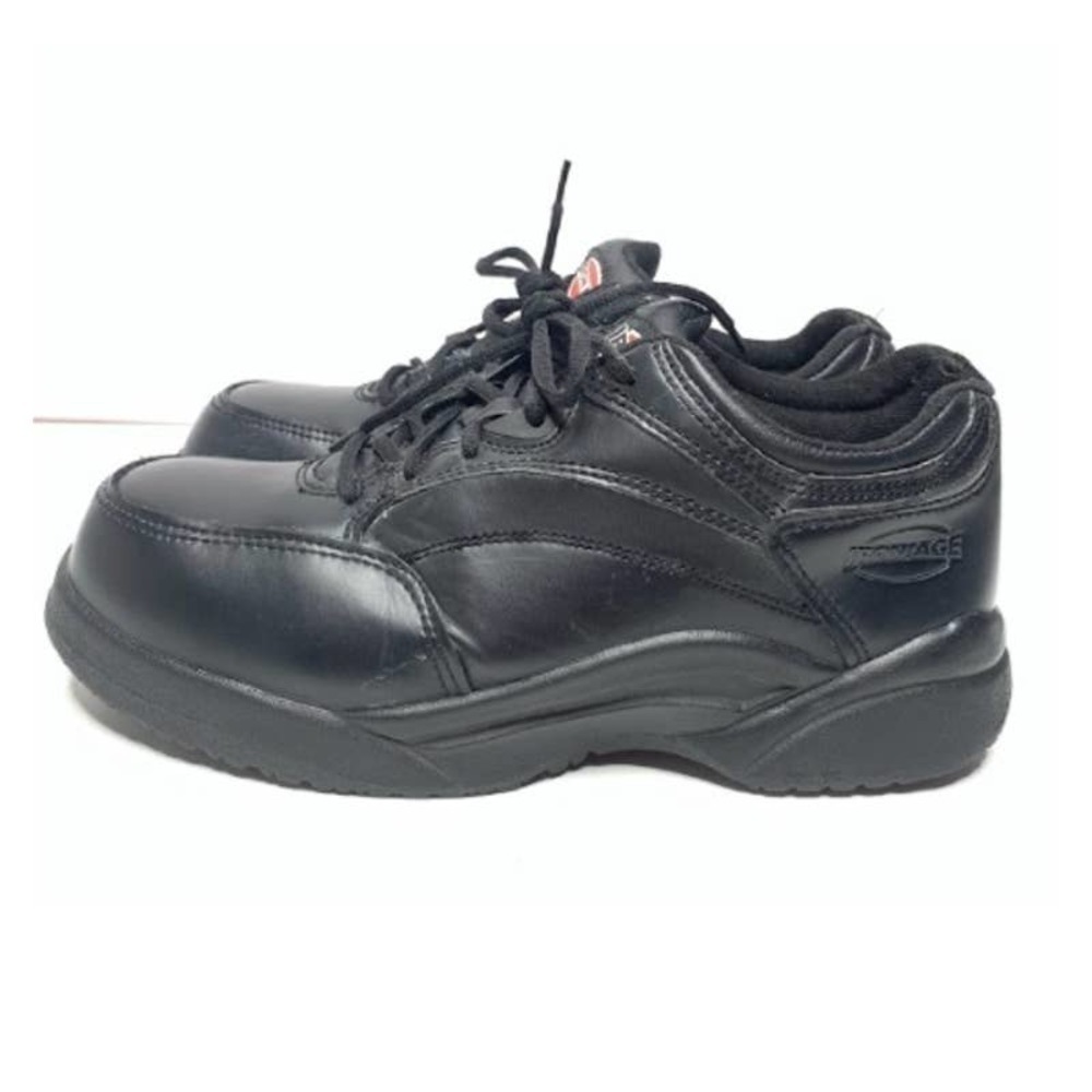 Iron Age Black Leather Industrial Construction Shoe Steel Toe Boots 8.5W